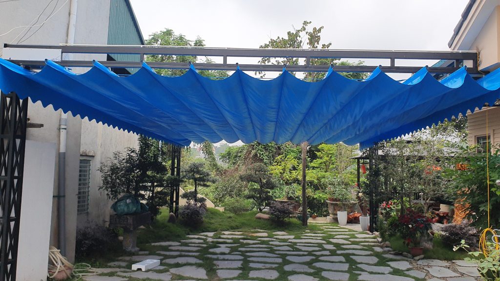 mái xếp sân vườn